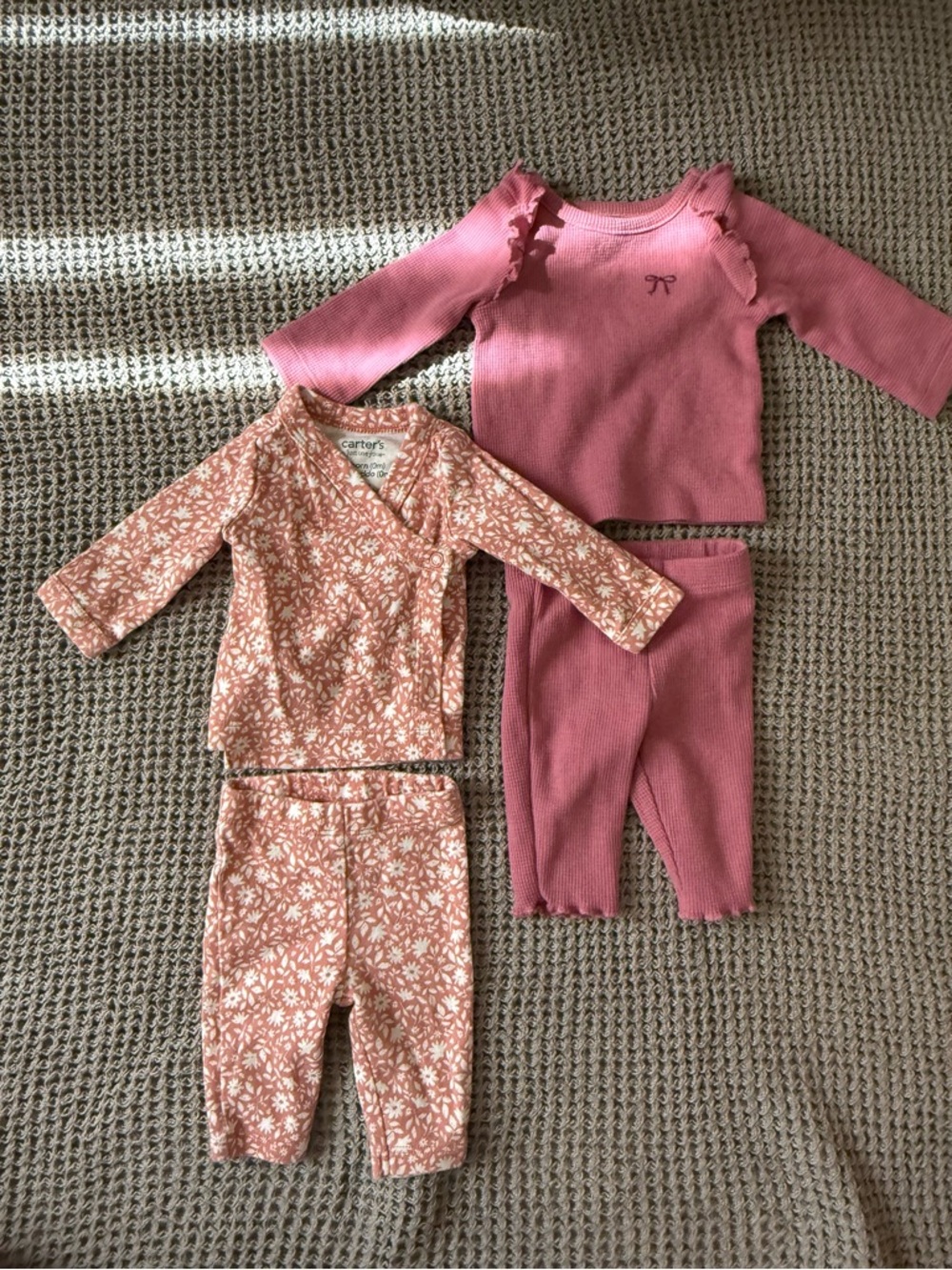 Carter's Rose and Peach Floral Mix Outfit Set